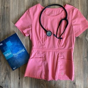 Jaanuu CORAL Scrub Top